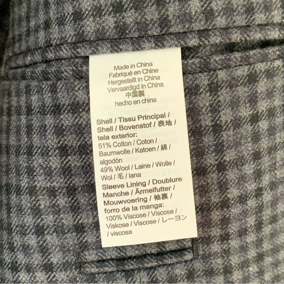 J Crew Blazer Ludlow Jacket Plaid Unlined Moon Flannel Unstructured Size 42 Slim - Picture 8 of 9